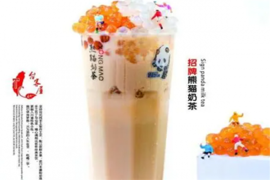 台客屋熊猫奶茶店加盟产品图片