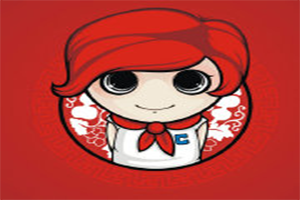 红领巾小吃馆加盟logo