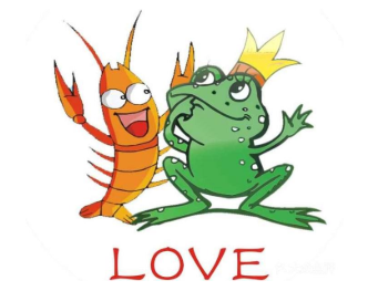 牛蛙爱上虾加盟logo